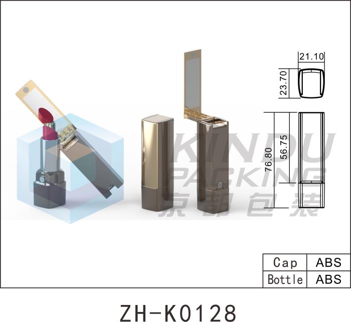 Lipstick with flip-up mirror in cap ZH-K0128